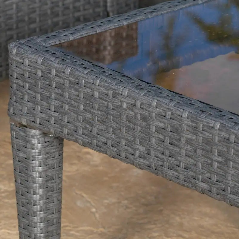 Antibes Outdoor 3-piece Wicker Conversation Set with Cushions - N/A