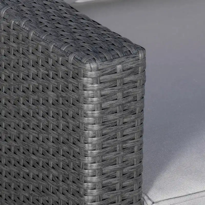 Antibes Outdoor 3-piece Wicker Conversation Set with Cushions - N/A