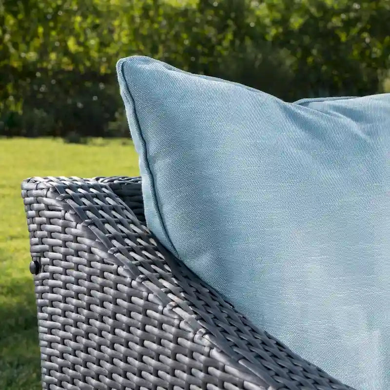 Antibes Outdoor 3-piece Wicker Conversation Set with Cushions - N/A