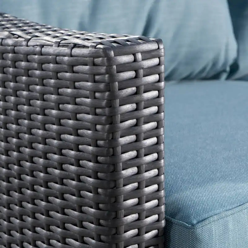 Antibes Outdoor 3-piece Wicker Conversation Set with Cushions - N/A