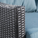 Antibes Outdoor 3-piece Wicker Conversation Set with Cushions - N/A