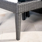 Antibes Outdoor 3-piece Wicker Conversation Set with Cushions - N/A