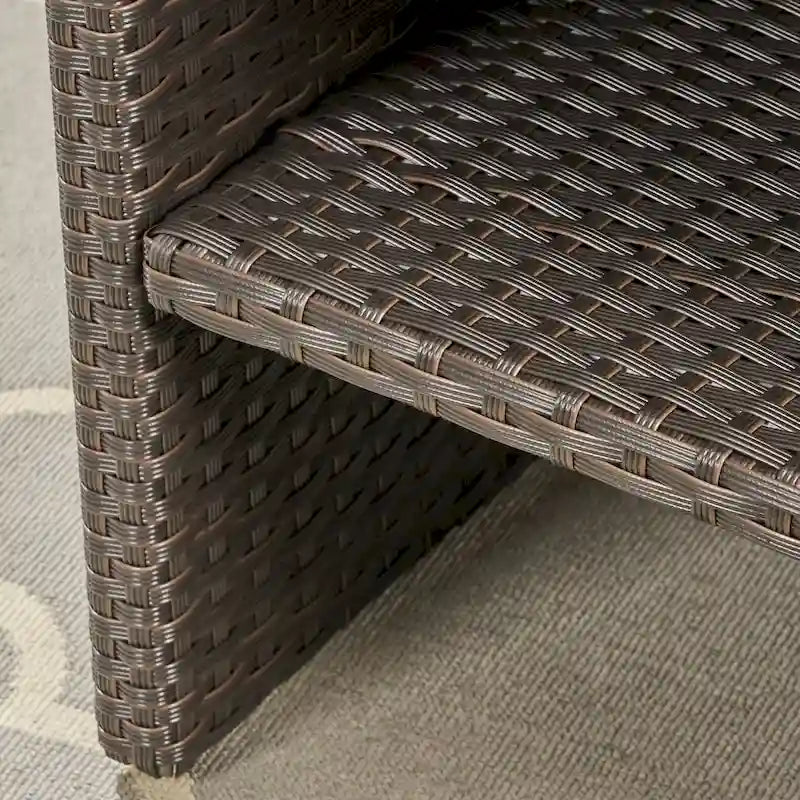 St. Lucia Outdoor 3-Seater Wicker Sofa with Coffee Table by Christopher Knight Home