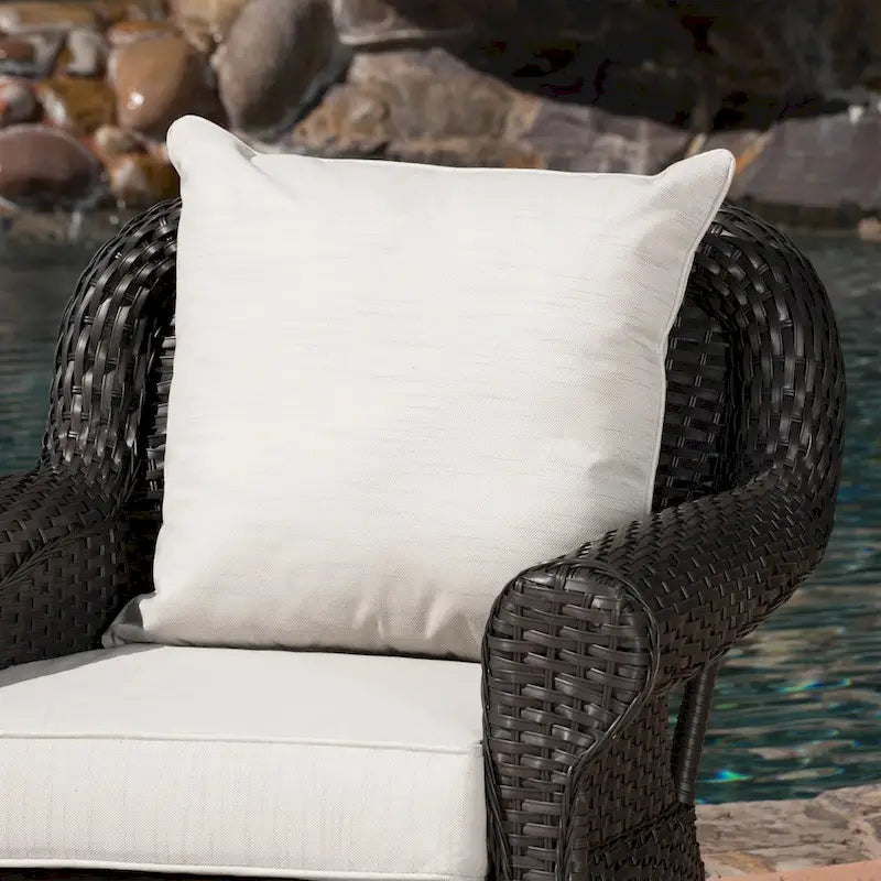 Amaya Cushioned Wicker Outdoor Rocking Chairs (Set of 2) by Christopher Knight Home