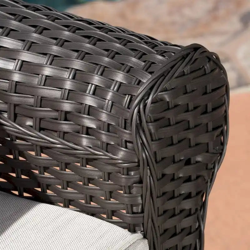 Amaya Cushioned Wicker Outdoor Rocking Chairs (Set of 2) by Christopher Knight Home