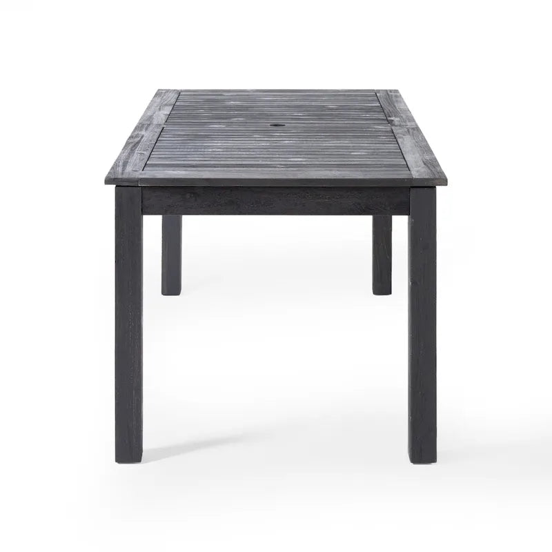 Nora Outdoor 7 Piece Acacia Wood and Wicker Expandable Dining Set by Christopher Knight Home