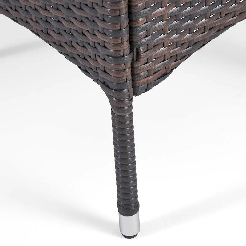 Nora Outdoor 7 Piece Acacia Wood and Wicker Expandable Dining Set by Christopher Knight Home