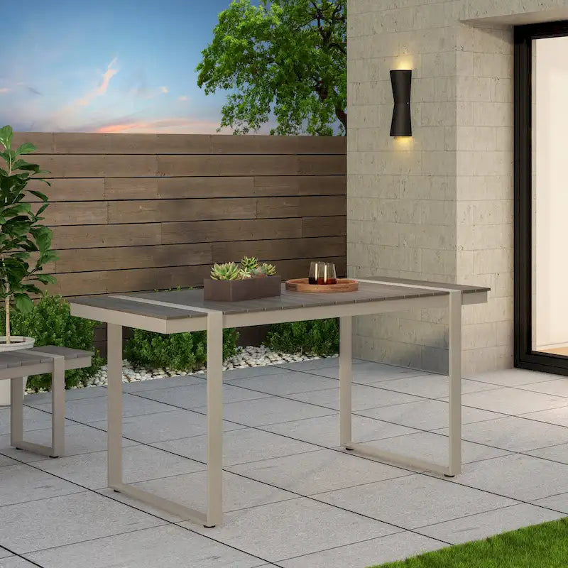 Cibola Outdoor Aluminum Dining Table by Christopher Knight Home - 62.75 W x 27.50 D x 30.00 H