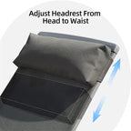 Patio Chaise Lounge Set of 3, Aluminum Lounge Chairs with 5 Adjustable Positions, Outdoor Chaise Lounge