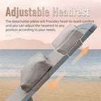 Patio Chaise Lounge Set of 3, Aluminum Lounge Chairs with 5 Adjustable Positions, Outdoor Chaise Lounge