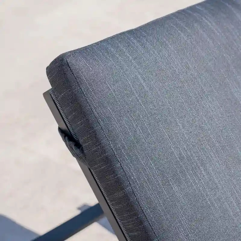 Navan Outdoor Aluminum Chaise Lounge with Cushion (Set of 4) by Christopher Knight Home