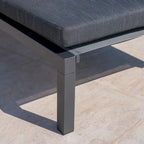 Navan Outdoor Aluminum Chaise Lounge with Cushion (Set of 4) by Christopher Knight Home