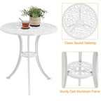 Yaheetech 3-Piece Aluminum Patio Bistro Table Set Antique Chair Sets
