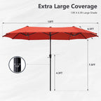 6-piece Patio Dining Set, 1 Square Metal table, 4 Adjustable Folding Chairs and 13ft Umbrella