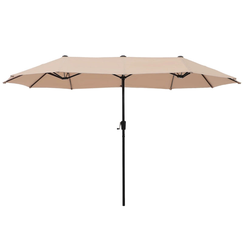 6-piece Patio Dining Set, 1 Square Metal table, 4 Adjustable Folding Chairs and 13ft Umbrella