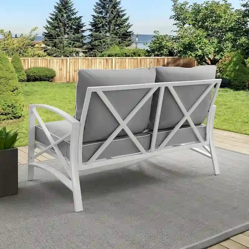 Kaplan Outdoor Metal Loveseat - 54 W x 30.5 D x 32 H