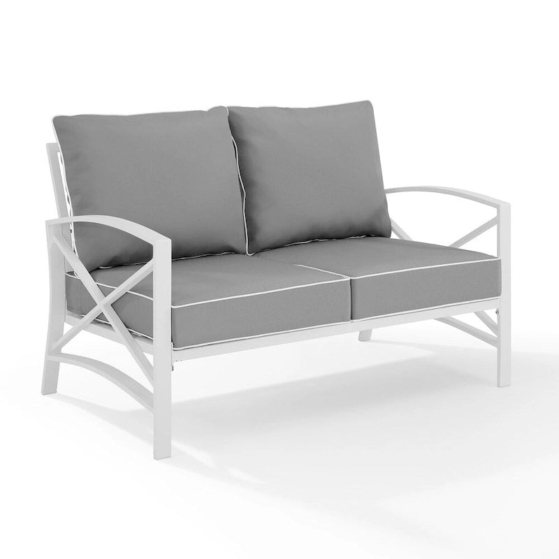 Kaplan Outdoor Metal Loveseat - 54 W x 30.5 D x 32 H