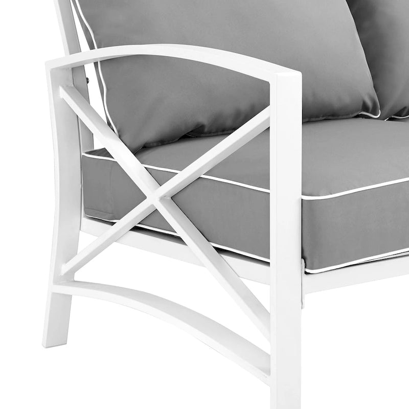 Kaplan Outdoor Metal Loveseat - 54 W x 30.5 D x 32 H