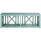 SAFAVIEH Deirdre White / Ash Grey Outdoor Bench - 51Wx14Dx18H