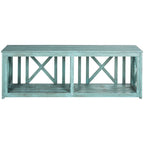 SAFAVIEH Deirdre White / Ash Grey Outdoor Bench - 51Wx14Dx18H