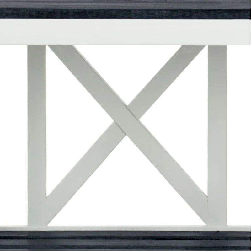SAFAVIEH Deirdre White / Ash Grey Outdoor Bench - 51Wx14Dx18H