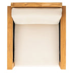 SAFAVIEH Couture Dorthy Beige Teak Outdoor Patio Chair - 32 W x 37 D x 29 H - 32W x 37D x 29H