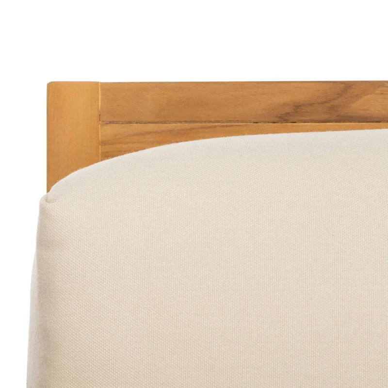 SAFAVIEH Couture Dorthy Beige Teak Outdoor Patio Chair - 32 W x 37 D x 29 H - 32W x 37D x 29H