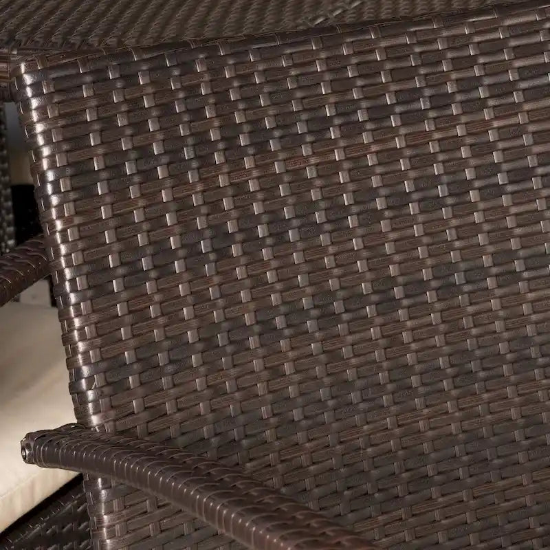 Chadney Outdoor 9-piece Square Wicker Dining Set with Cushions by Christopher Knight Home