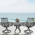 Kozyard Modern Classic Outdoor Metal Swivel Chairs Patio Dining Rocker Chair