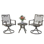 Kozyard Modern Classic Outdoor Metal Swivel Chairs Patio Dining Rocker Chair