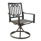 Kozyard Modern Classic Outdoor Metal Swivel Chairs Patio Dining Rocker Chair