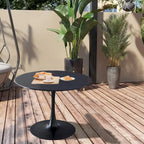 Black Round Dining Table/ End Table Leisure Coffee Table