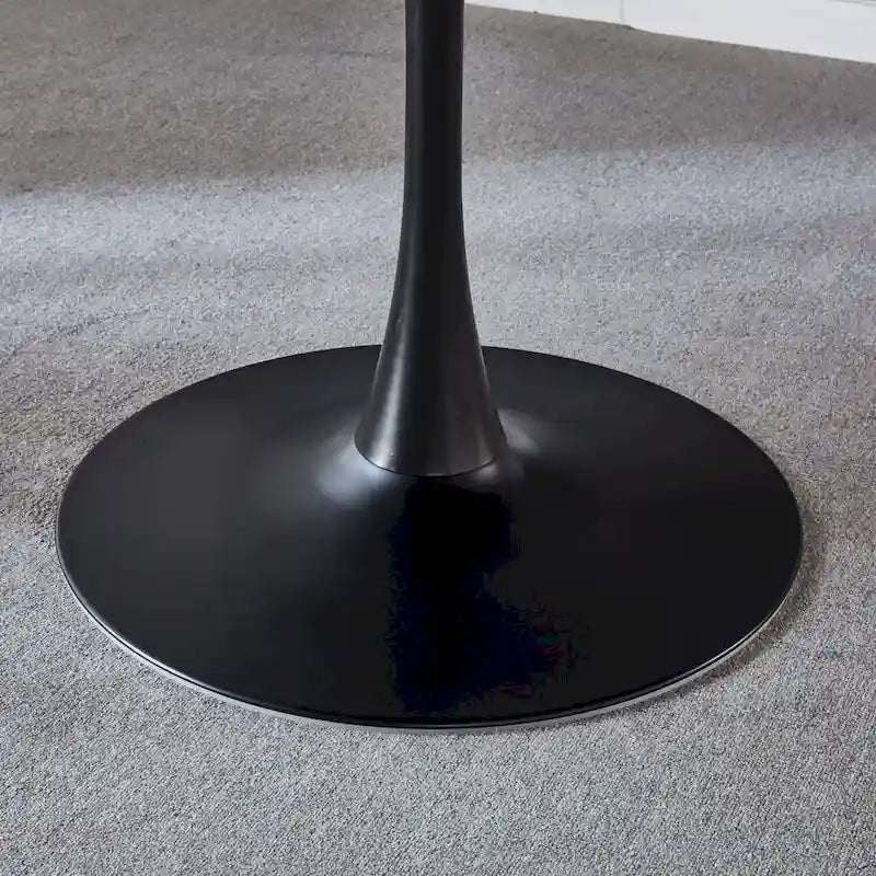 Black Round Dining Table/ End Table Leisure Coffee Table