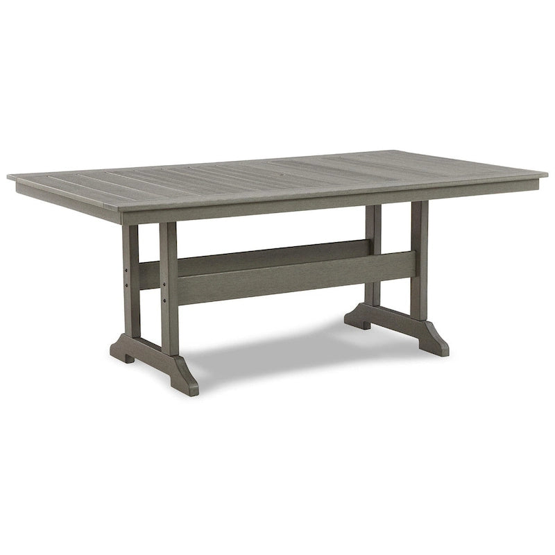 Signature Design by Ashley Visola Gray Rectangular Outdoor Poly All Weather Dining Table Only - 72W x 42D x 29H