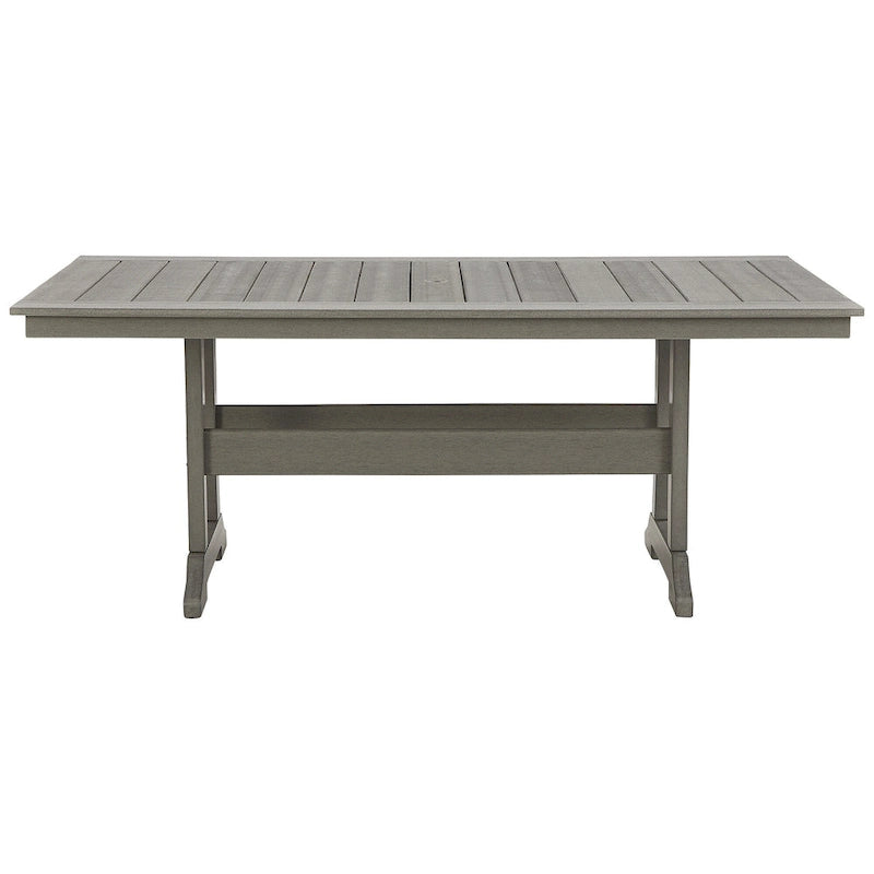 Signature Design by Ashley Visola Gray Rectangular Outdoor Poly All Weather Dining Table Only - 72W x 42D x 29H