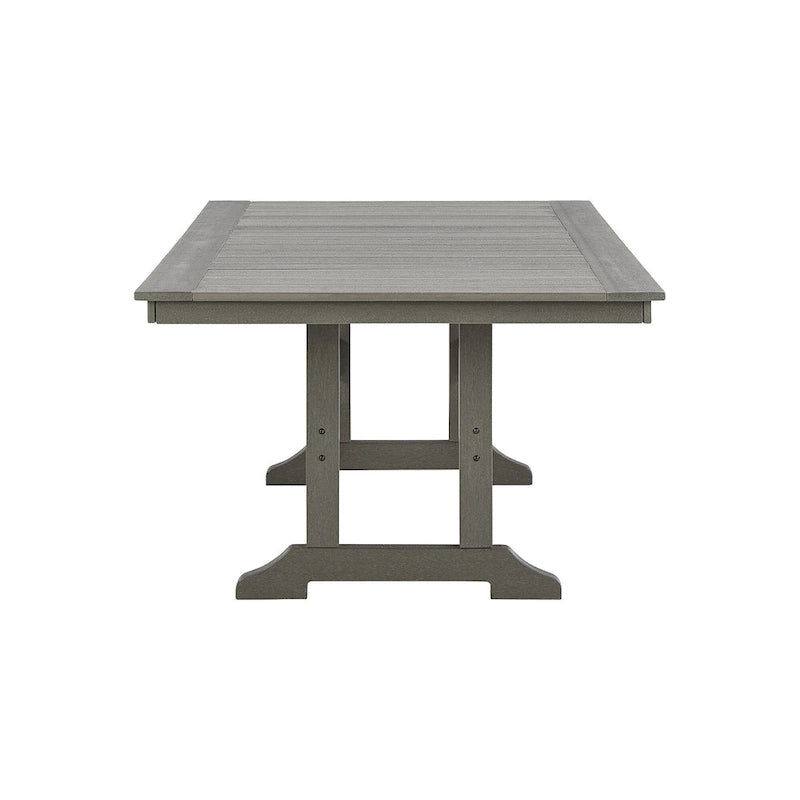 Signature Design by Ashley Visola Gray Rectangular Outdoor Poly All Weather Dining Table Only - 72W x 42D x 29H