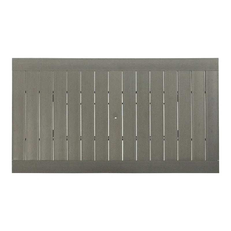 Signature Design by Ashley Visola Gray Rectangular Outdoor Poly All Weather Dining Table Only - 72W x 42D x 29H