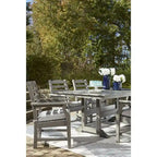 Signature Design by Ashley Visola Gray Rectangular Outdoor Poly All Weather Dining Table Only - 72W x 42D x 29H