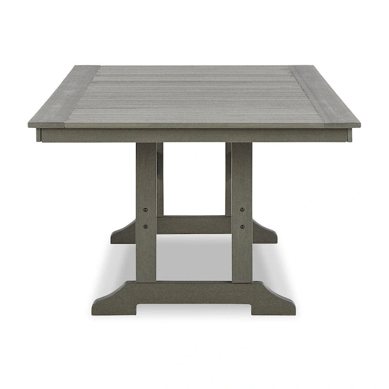 Signature Design by Ashley Visola Gray Rectangular Outdoor Poly All Weather Dining Table Only - 72W x 42D x 29H