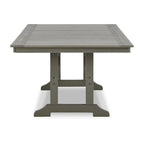 Signature Design by Ashley Visola Gray Rectangular Outdoor Poly All Weather Dining Table Only - 72W x 42D x 29H