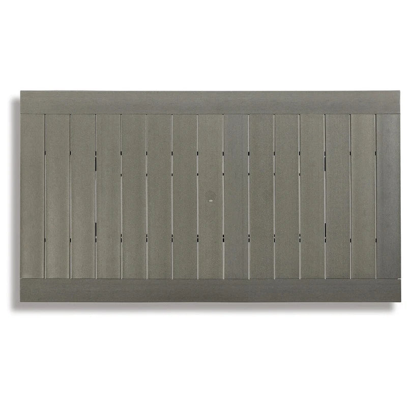 Signature Design by Ashley Visola Gray Rectangular Outdoor Poly All Weather Dining Table Only - 72W x 42D x 29H