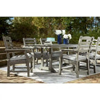Signature Design by Ashley Visola Gray Rectangular Outdoor Poly All Weather Dining Table Only - 72W x 42D x 29H