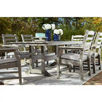 Signature Design by Ashley Visola Gray Rectangular Outdoor Poly All Weather Dining Table Only - 72W x 42D x 29H