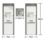 Moda Furnishings 3-piece Patio Wicker Adjustable Chaise Lounge Set Sunbed Daybed(Including the rain cover)