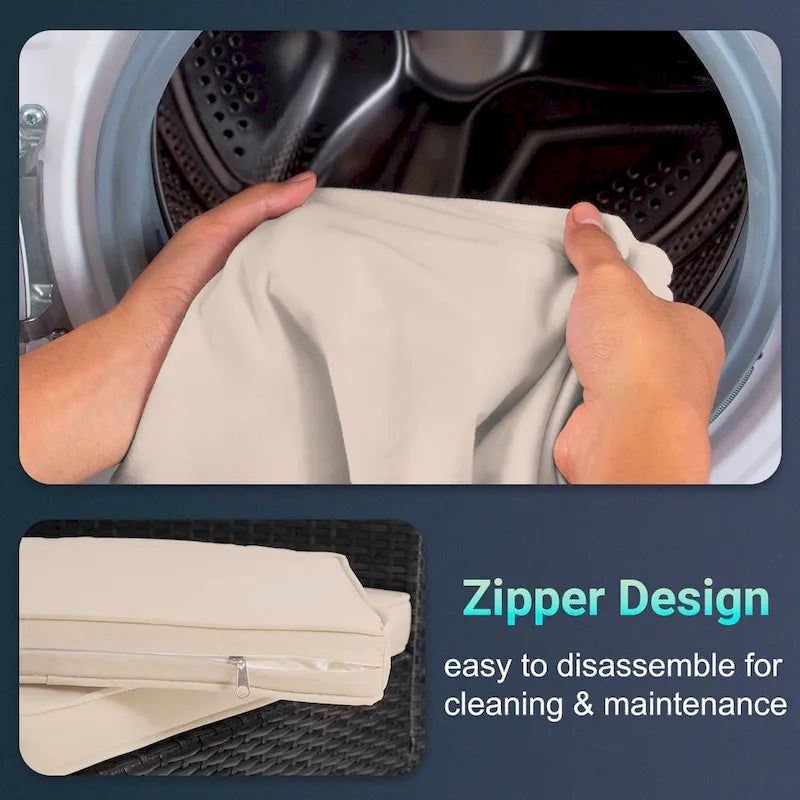 Pax Modern 4-Piece Rattan Outdoor Conversation Seating Set by Furniture of America