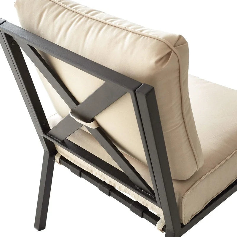 Patio Festival Outdoor X-Back Collection Right Arm Patio Chair