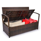 Outdoor Patio Furniture PE Wicker Bench, Rattan Sofa