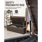 Outdoor Patio Furniture PE Wicker Bench, Rattan Sofa