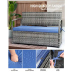 Outdoor Patio Furniture PE Wicker Bench, Rattan Sofa