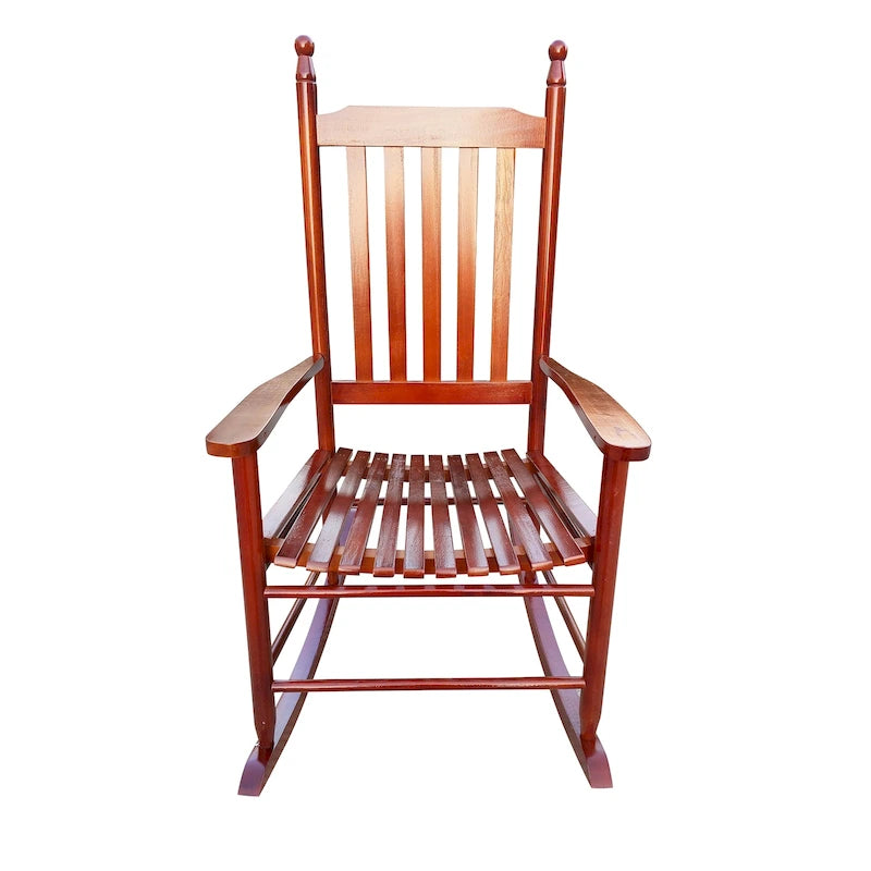 wooden porch rocker chair,wide seat and armrest for comfort